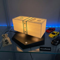 HoverBands v2 Levitating GTA Money Stack Lamp with RGB Lighting Remote